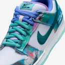 Futura Laboratories x SB Dunk Low White and Geode – Teal Confortável